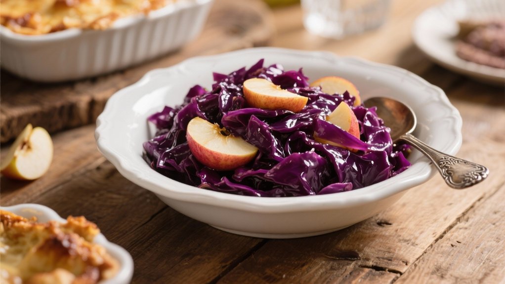 braised cabbage with apples