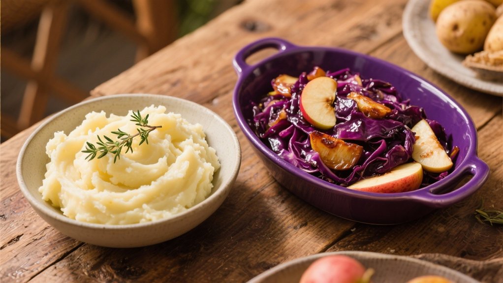 braised cabbage with apples