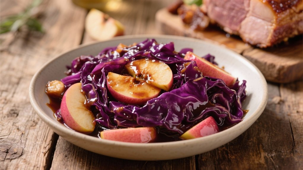 braised cabbage with apples