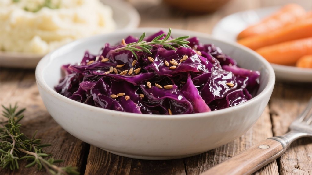 braised cabbage with apples