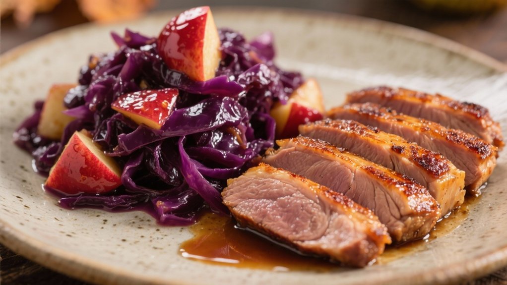 braised cabbage with apples