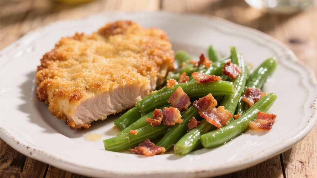 braised green beans with bacon