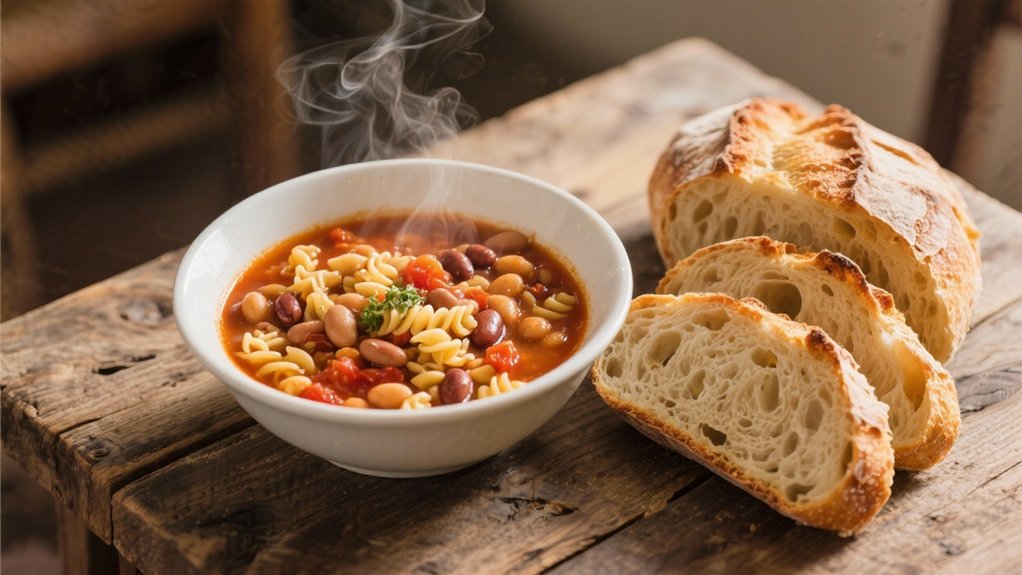 bread pairing with pasta