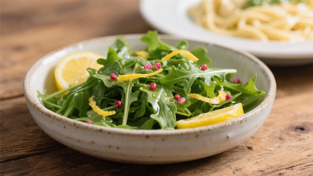 bright arugula lemon salad