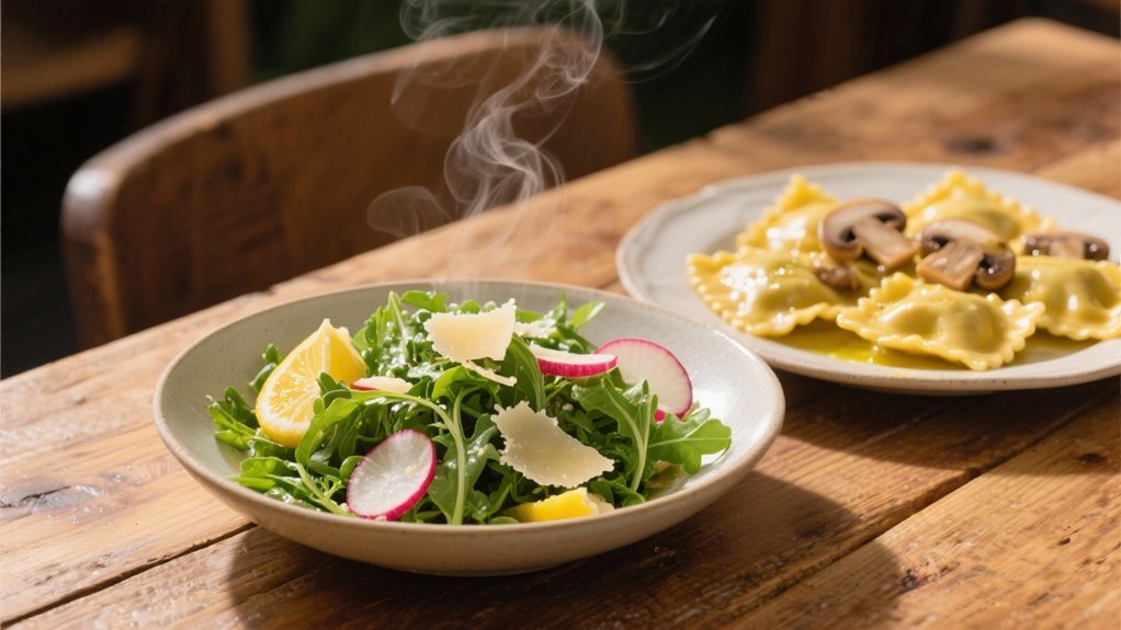 bright peppery arugula salad