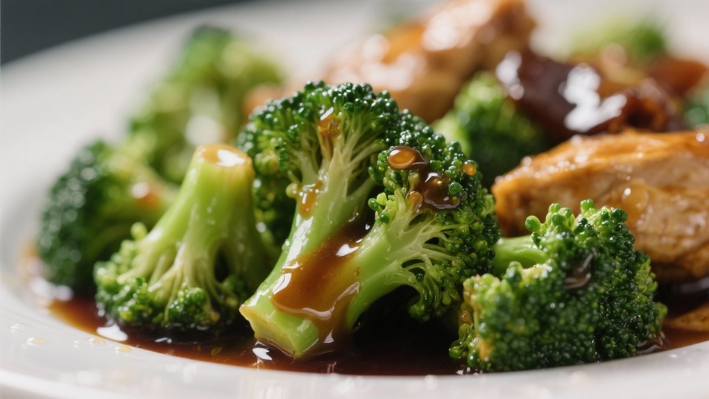 broccoli with savory oyster sauce