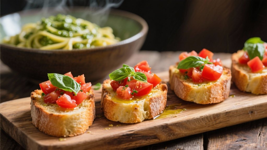 bruschetta enhances italian meals