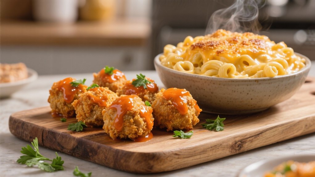 buffalo flavored creamy mac and cheese