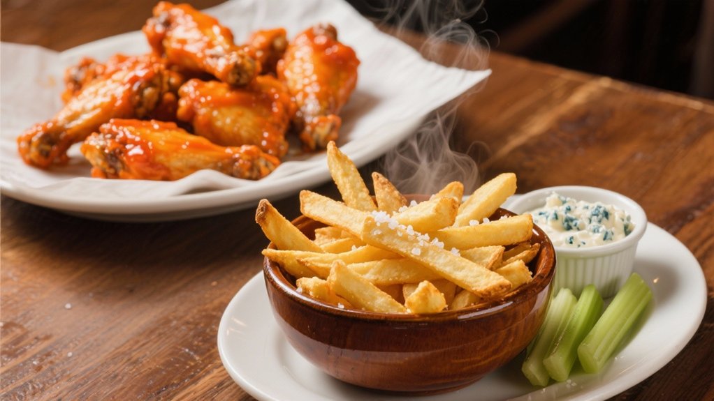 buffalo wings and fries