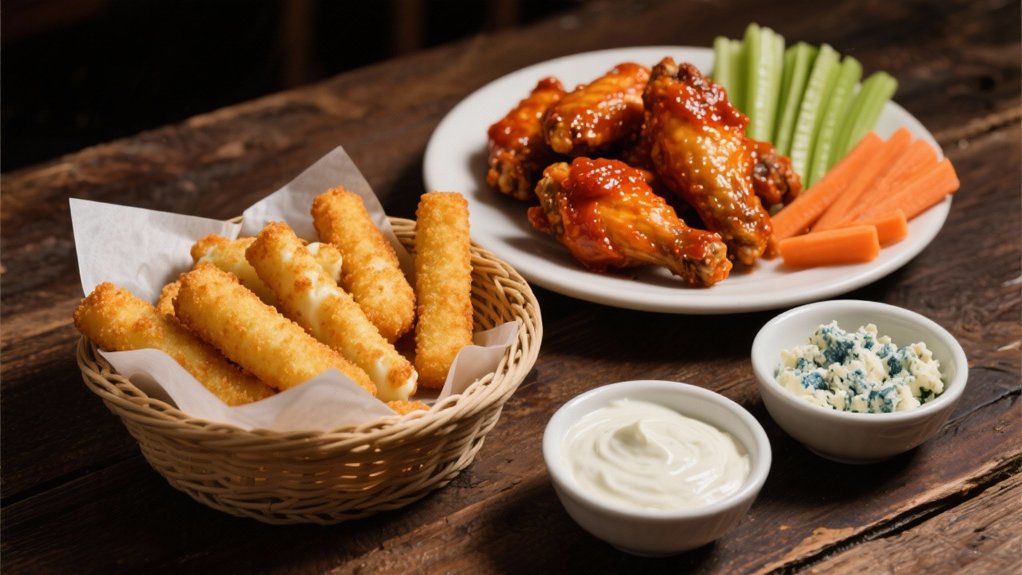 buffalo wings and mozzarella