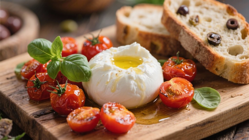 burrata and roasted tomatoes