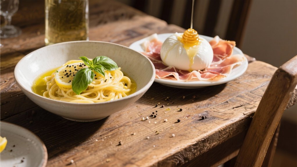 burrata prosciutto olive oil