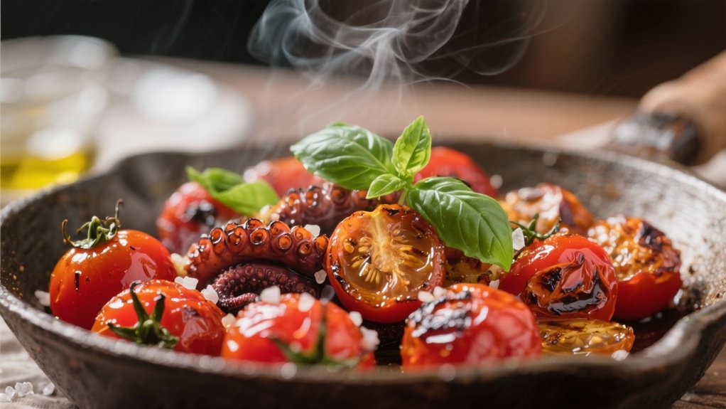 bursting flavor with octopus