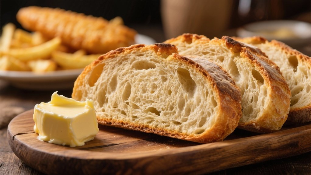 buttered bread with fish