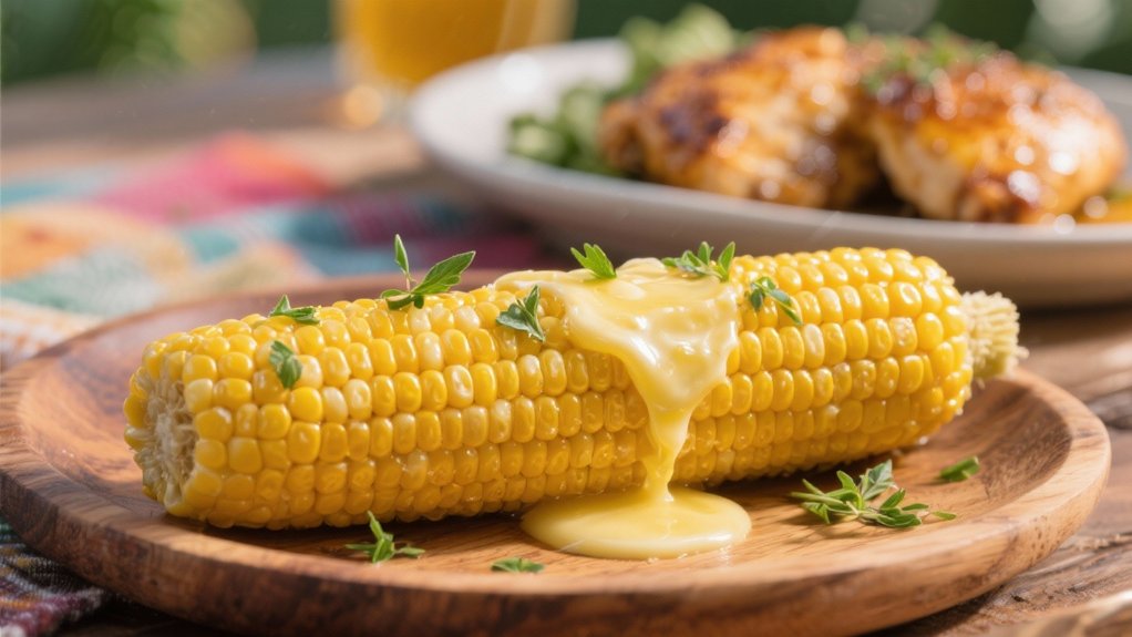 buttered corn with seasoning
