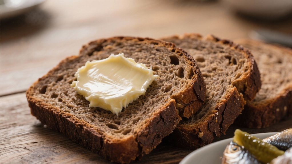 buttered dark bread pairing