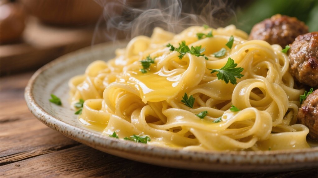 buttered egg noodles delight
