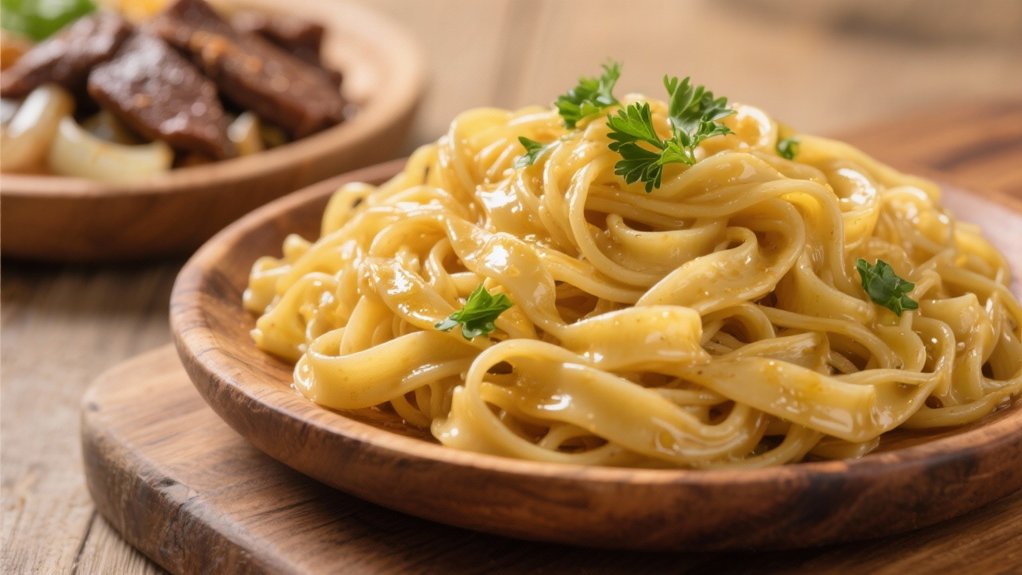 buttered egg noodles pairing
