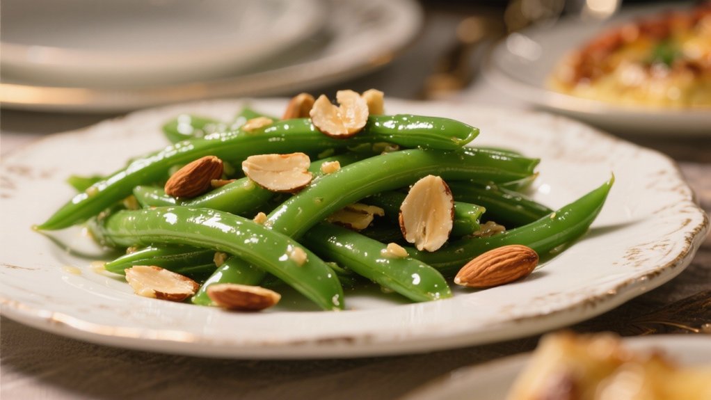 buttered green beans almondine