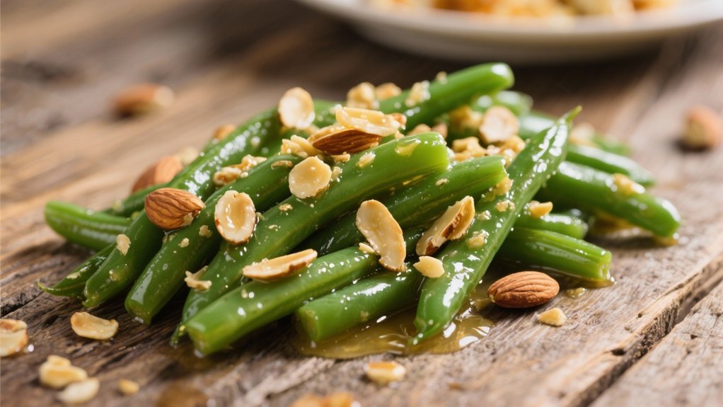 buttered green beans almondine