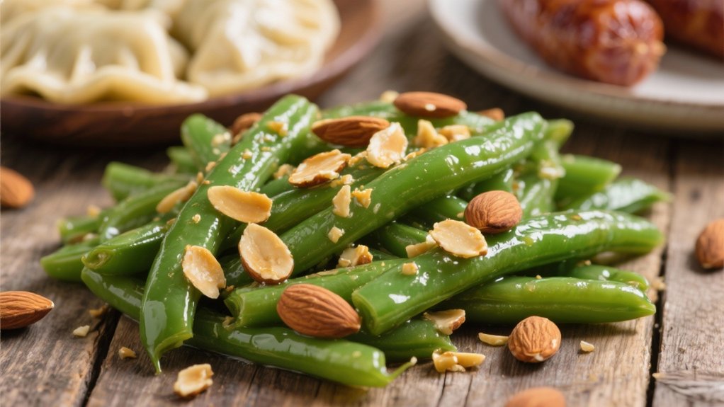buttered green beans almonds