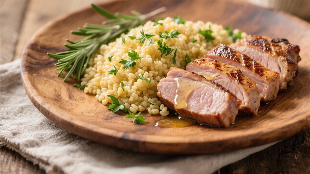 buttered herb couscous side dish