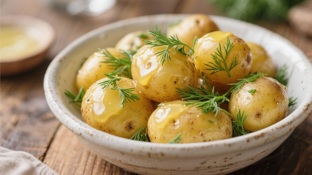 buttered new potatoes with dill