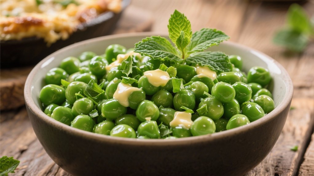 buttered peas with mint