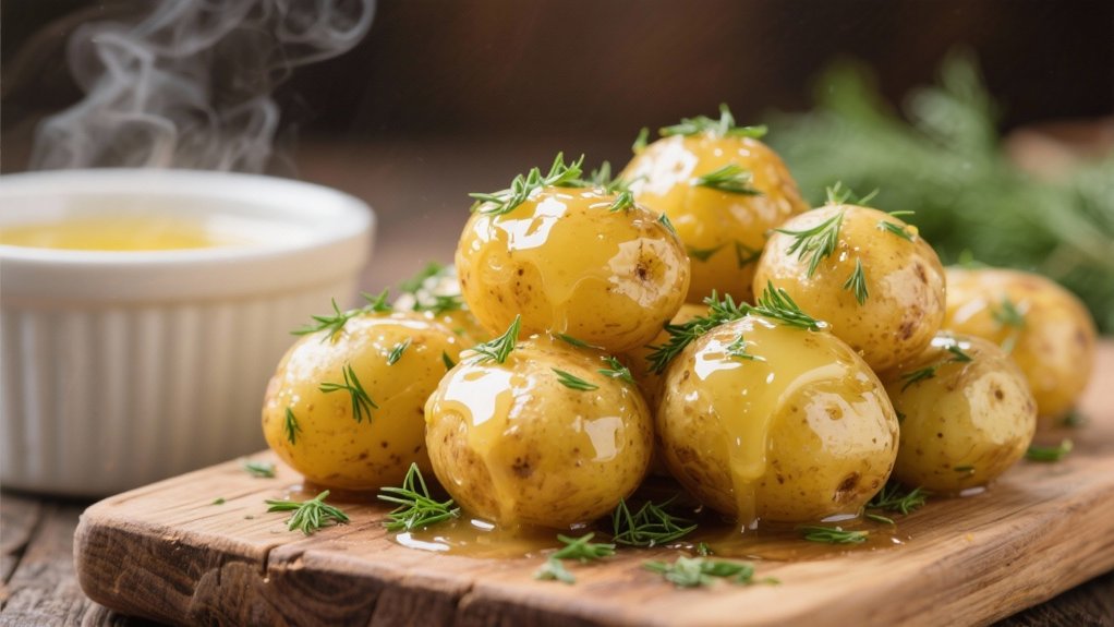 buttered potatoes with dill