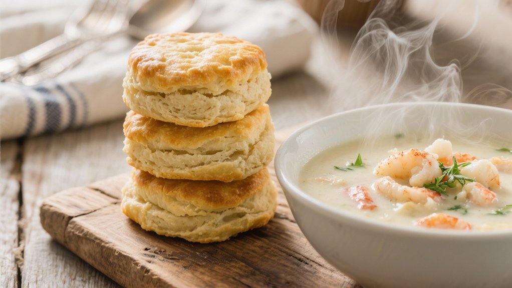 buttermilk biscuits with chowder