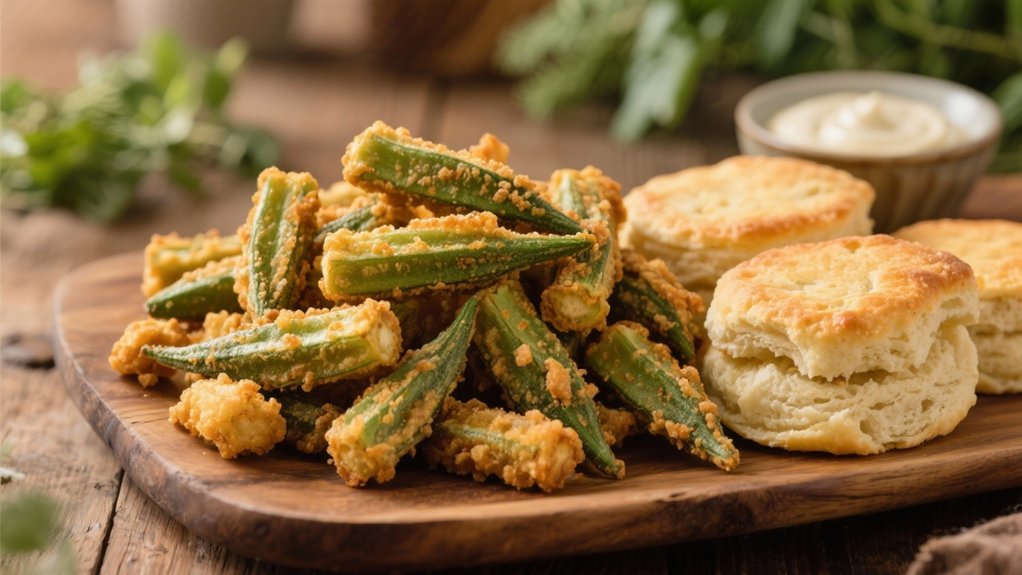 buttermilk biscuits with okra