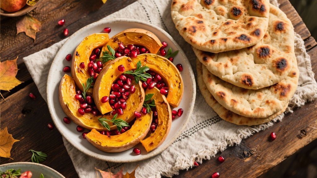 butternut squash pomegranate flatbread