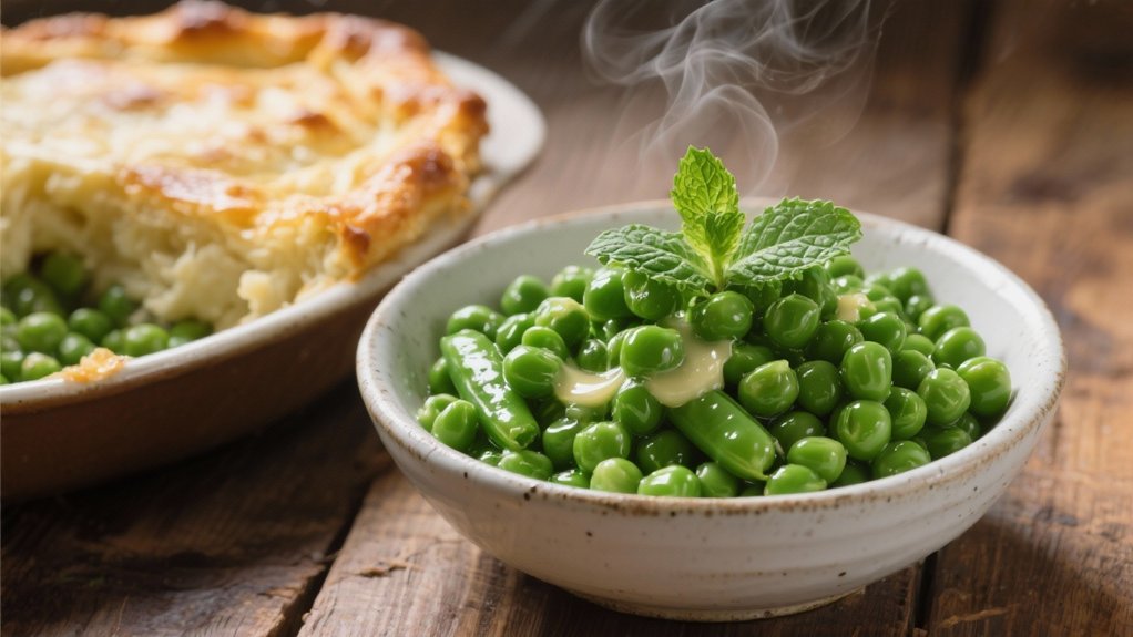 buttery peas with mint