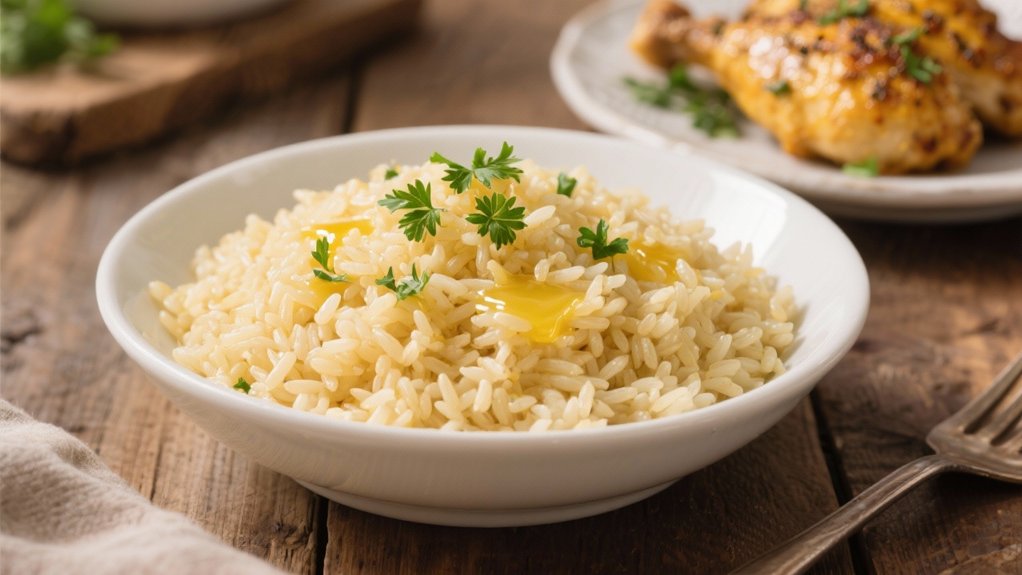 buttery rice absorbs flavors