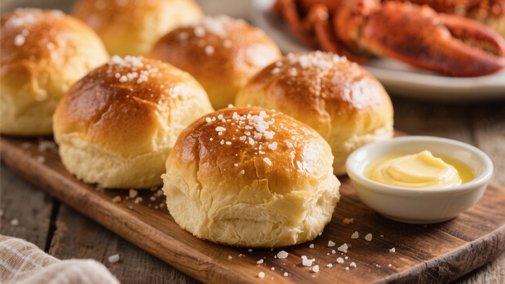 buttery rolls with sea salt