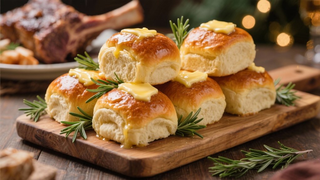 buttery rosemary infused rolls