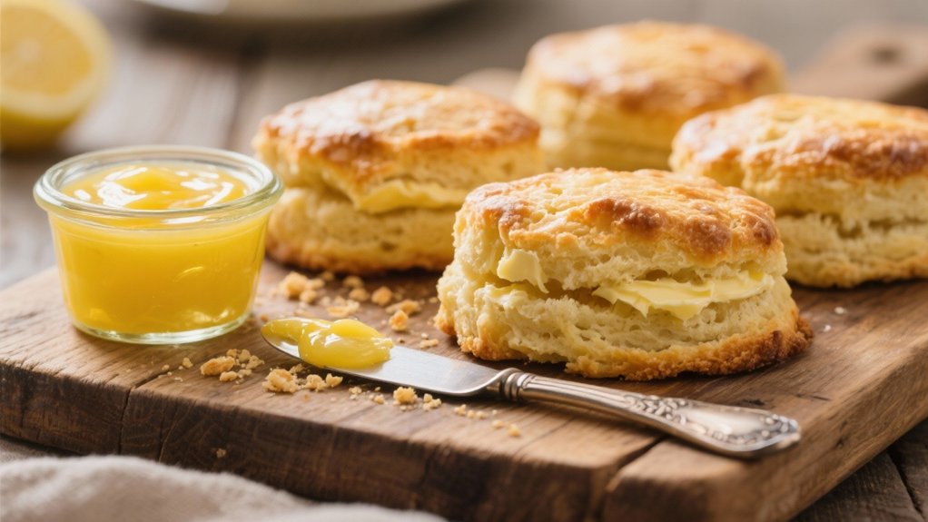 buttery scones with lemon curd