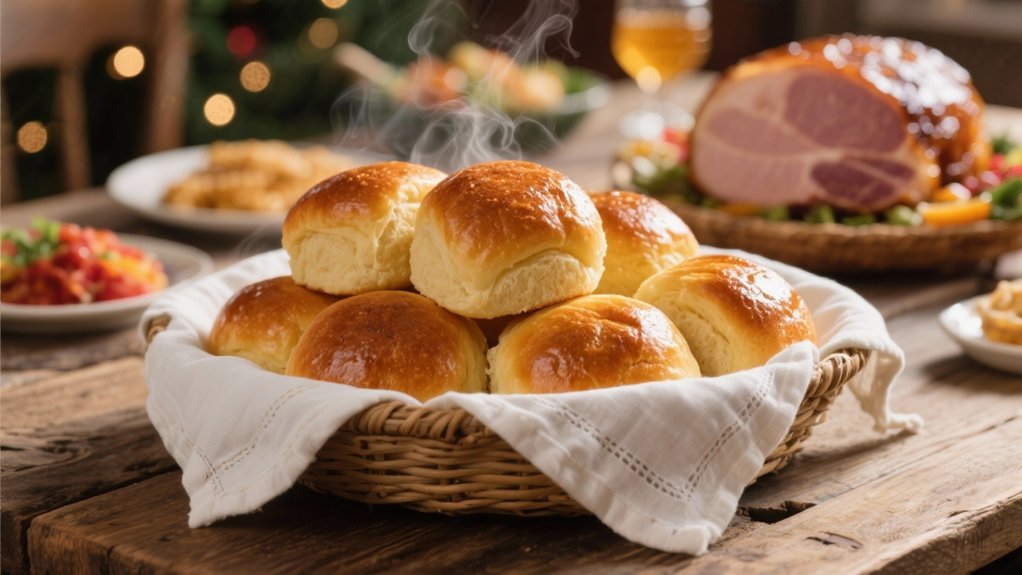buttery warm dinner rolls