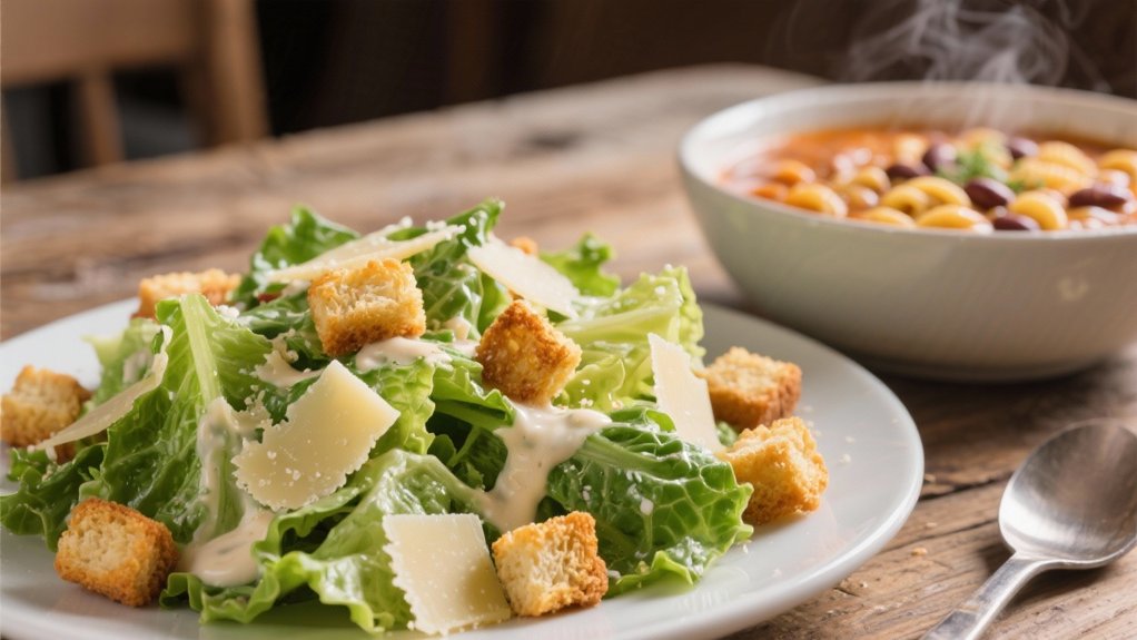 caesar salad complements pasta fagioli