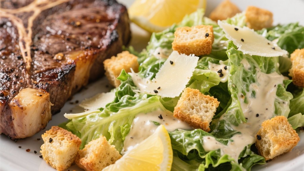 caesar salad complements steak