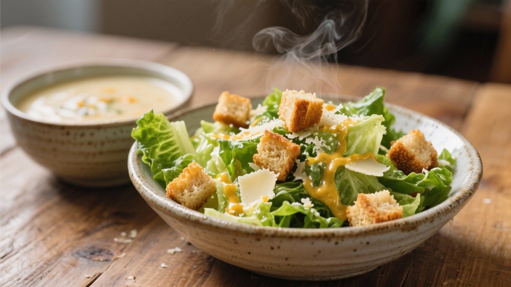 caesar salad enhances chowder