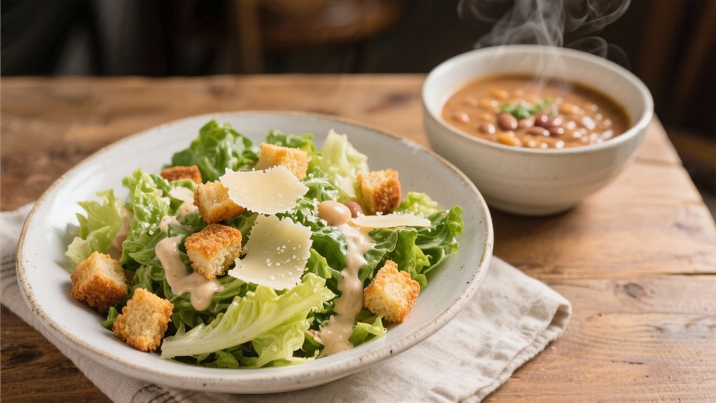 caesar salad variations complement soup