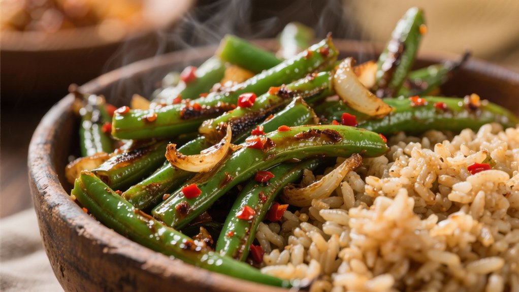 cajun spiced green bean delight
