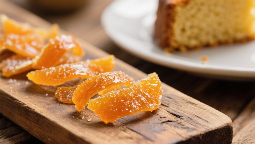 candied citrus peel garnish