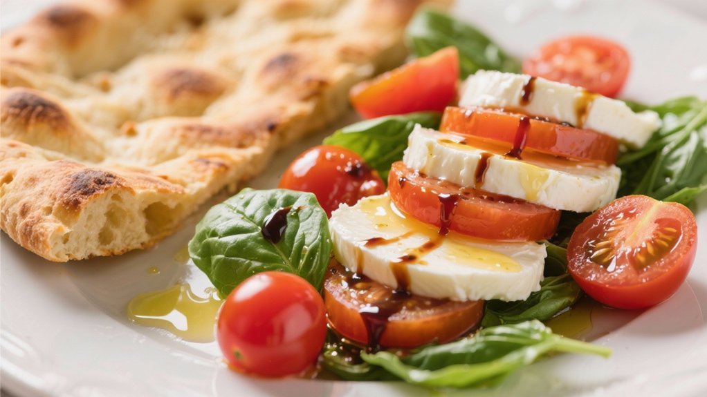 caprese flatbread salad delight