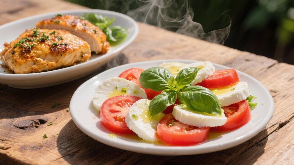 caprese salad brightens dinner