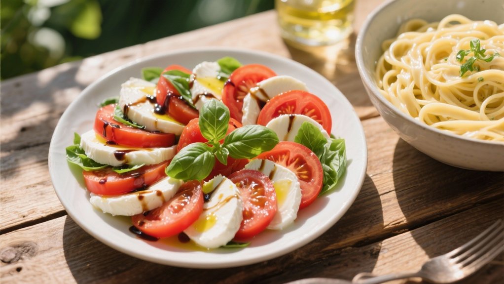caprese salad complements pasta