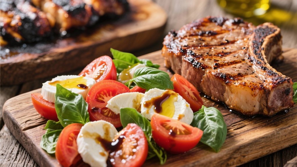caprese salad complements pork