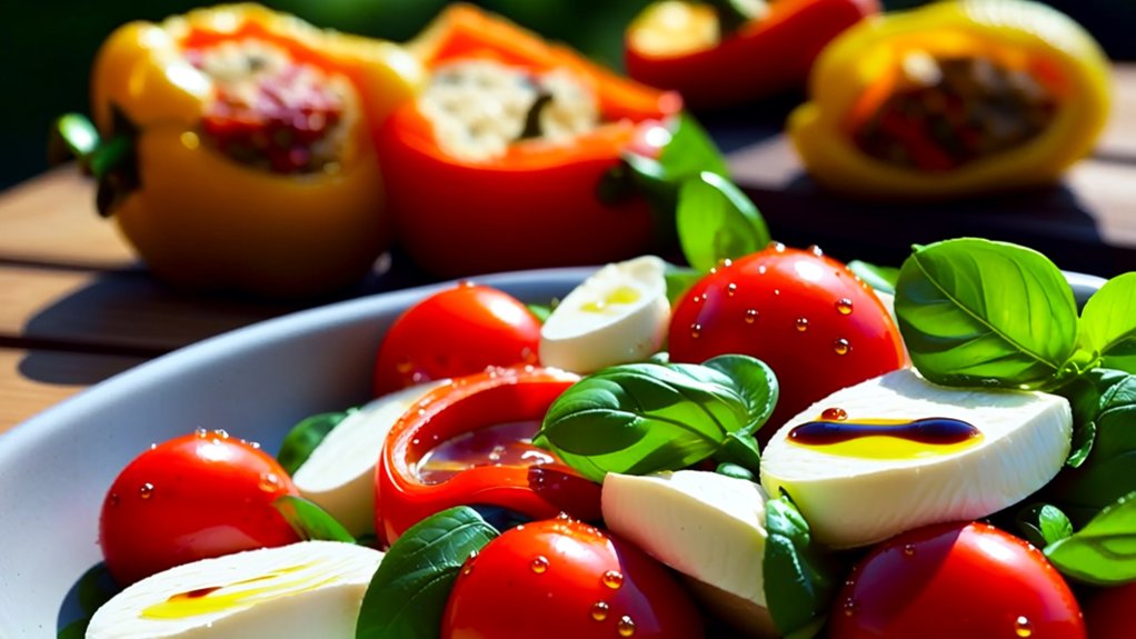 caprese salad complements stuffed peppers