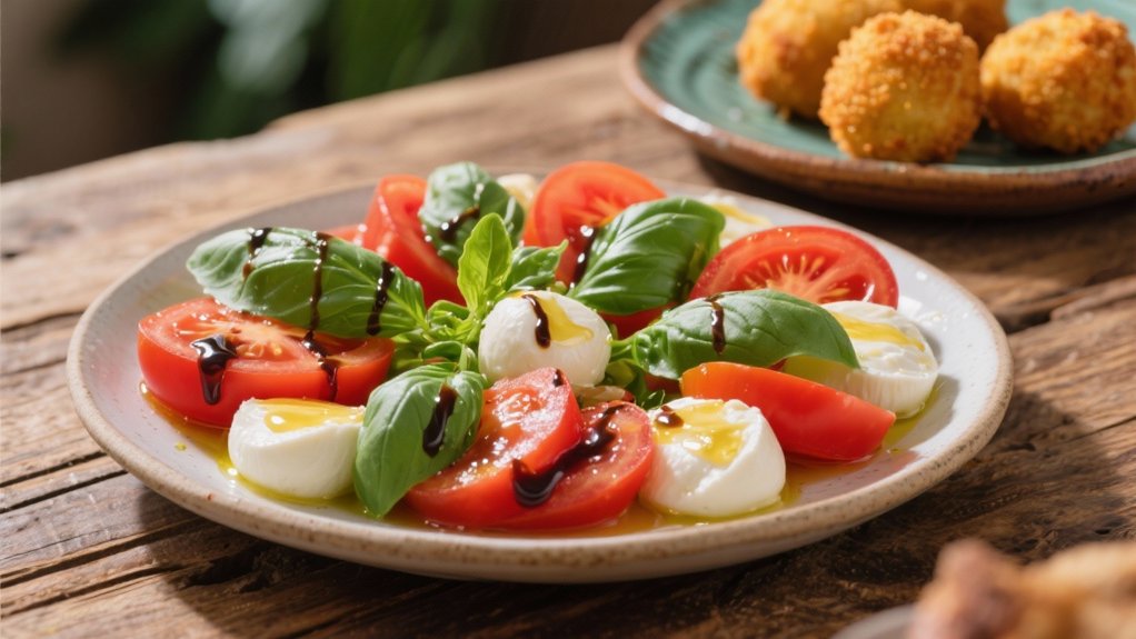 caprese salad enhances flavors